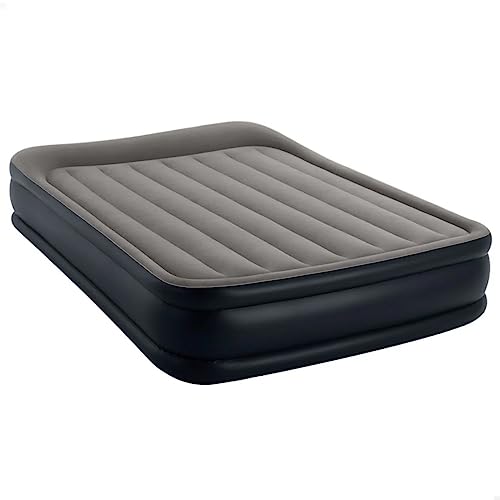 Intex 64136Nd - Materasso Dura-Beam Pillow Rest Deluxe Matrimoniale, Bicolore, Con Pompa Elettrica Incorporata, 152X203X42 Cm