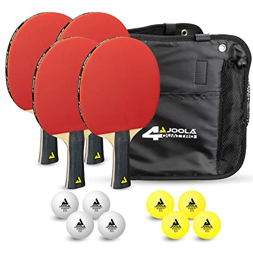 Joola Set Da Ping Pong Quattro, Unisex Adulto, Multicolore, 28,5 X 26 X 8,5 Cm