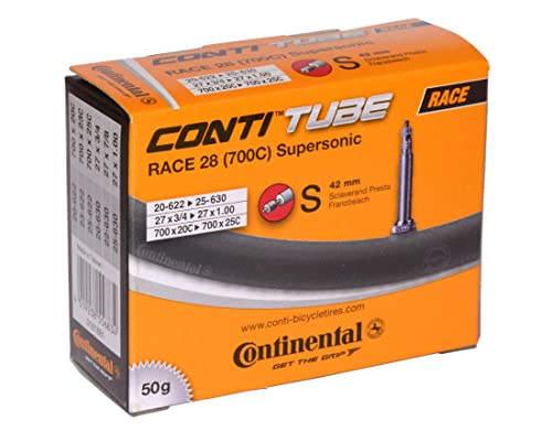 Continental 181881, Inner Tube Unisex-Adult, Nero (S42), [20-622->25-630]