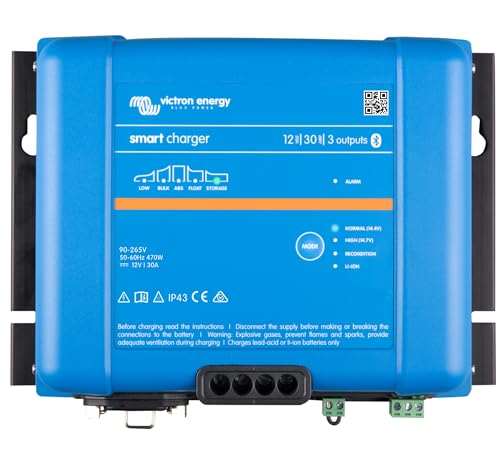Victron Energy Bv (Holanda) Phoenix Smart Ip43 Charger 12/30 (3) -No Incluido Cable Alimentación, Nt-1197 Other, Blue, One Size