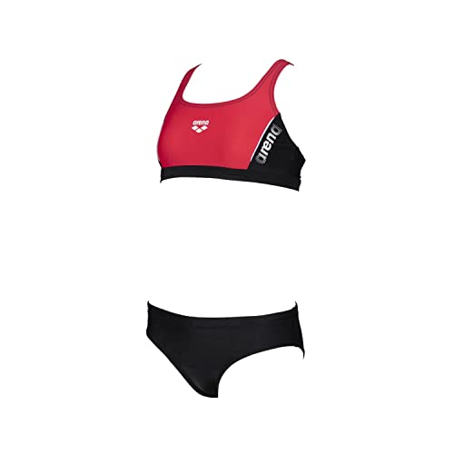 Arena Thrice Bikini Sportivo Da Bambina, Black-Anguria-White/Nero, 10-11