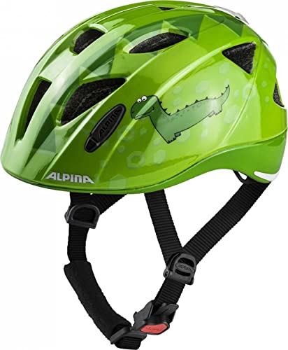 Alpina Ximo Flash, Casco Da Bicicletta Bambino, Green Dino, Xxs