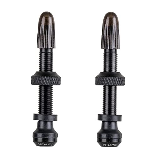 Schwalbe 4026495876254, Valvole Tubeless Presta 40Mm Kit 2Pz 021 Unisex-Adult, Nero, Taglia Unica