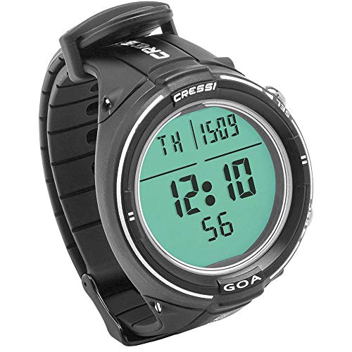 Cressi Goa, Orologio Professionale Subacqueo Unisex Adulto, Nero/Bianco, Taglia Unica