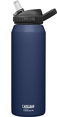 Camelbak Borraccia Termica In Acciaio Inox, Isolata Sottovuoto, Eddy+ Filtered By Lifestraw Da 1 L, Bottiglia Unisex, Marina Militare, 32 Oz