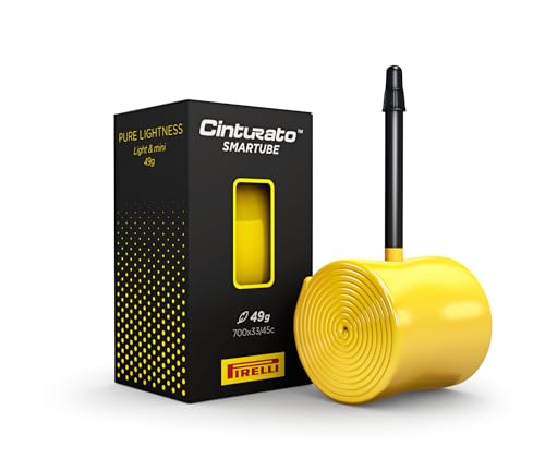 Pirelli Smartube Unisex Adulto, Yellow W/Black Valve, 33/45-622, Presta 60Mm