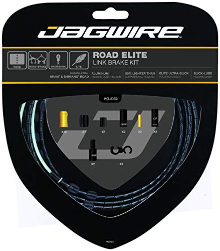 Jagwire Road Elite Link Freno Kit Cavi E Gaines Unisex Adulto, Nero