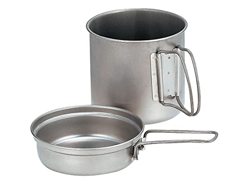 Snow Peak Trek 900 Titanium Cookset, Scs-008T, Titanio Giapponese, Ultraleggero E Compatto, Per Zaino In Spalla E Campeggio, Prodotto In Giappone, Gar