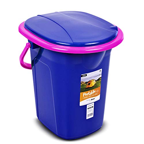 Green Blue Gb320Go Toilette Turistica Toilette Portatile Secchio Portatile 19 Litri Diversi Colori Viaggio Campeggio Wc Resistente (Blu-Rosa)