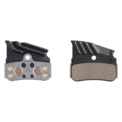 Shimano N04C, (Xtr, Slx), Pastiglie Freno In Metallo Con Aletta Raffreddate Deore Unisex Adulto, Nero, Taglia Unica