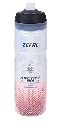 Zefal Arctica Pro 75 - Borracia Per Bicicletta Termica Rosso, 750 Ml, Bottiglia Per Bicicletta Isotermica