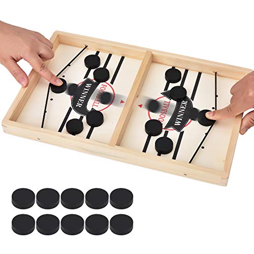 Willingood Gioco Da Tavolo Da Hockey, In Legno, Gioco Da Tavolo Rapido, Gioco Da Tavolo 2 In 1, Gioco Da Tavolo Per Feste