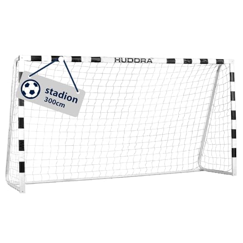 Hudora Porta Da Calcio Stadion - Stabile Per Bambini E Adulti - Resistente Alle Intemperie Con Rete Fitta Per Casa - Porta Di Qualità Da Esterno Per T