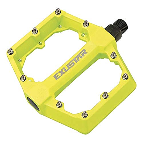 Exustar Flat Bmx, Pedalo Ciclo Unisex Adulto, Giallo, 115X108Mm
