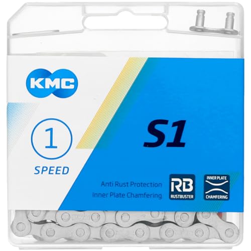 Kmc S1 Wide Chain, Catena Unisex Adulto, Silver, 1/2" X 1/8"