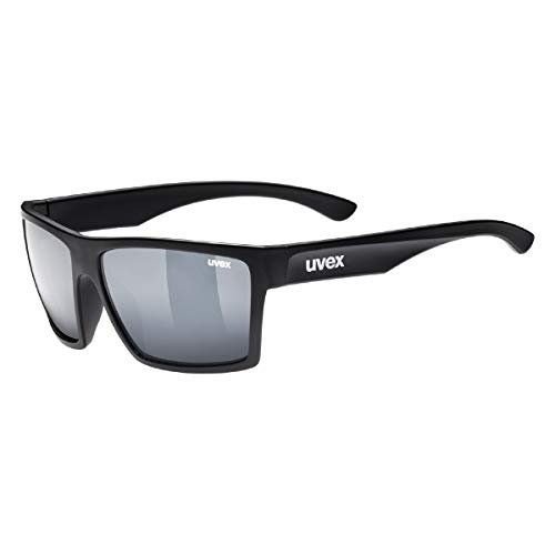 Uvex Lgl 29, Occhiali Da Sole Unisex, Specchiato, Indice Di Filtrazione 3, Black Matt/Silver, One Size