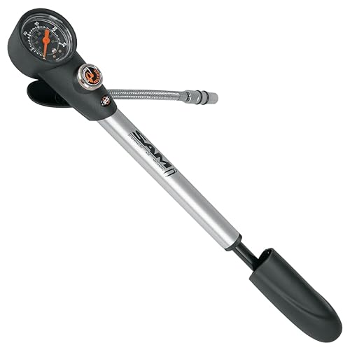 Sks Germany Sam Pompa (Suspension Air Mechanic) Pompa D'Aria Per Bicicletta (Attacco Valvola Av, Attacco Tubo Flessibile Girevole, 25 Bar / 360 Psi, A