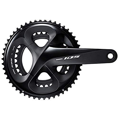 Shimano Fc-R7000 105, Guarnitura 11V Unisex Adulto, Nero, 50/34D