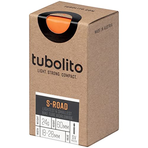Tubolito Camera D'Aria S-Tubo, Strada, 700C, Valvola 60 Mm, Arancione