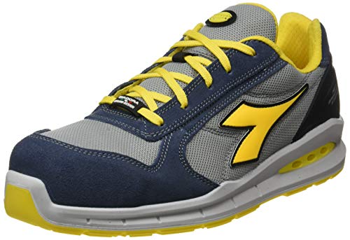 Utility Diadora Run Net Airbox Low S1P Src - Scarpa Di Sicurezza Uomo, Blu (Blue Cosmos/Moon Rock Gray), 43 Eu