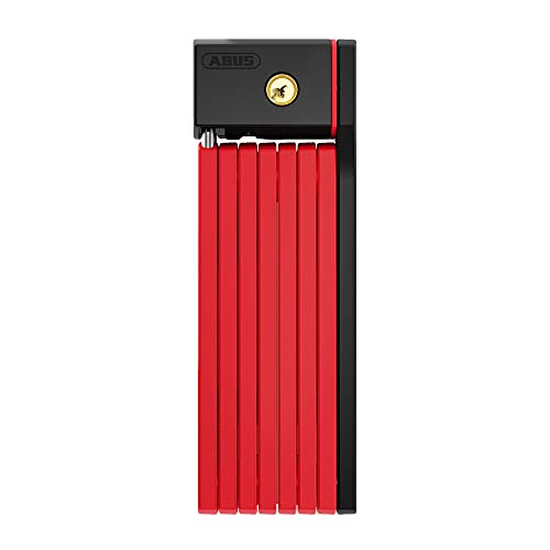 Abus Bordo Ugrip 5700K Sh Serratura Pieghevole Con Staffa - Serratura Per Bicicletta Barre Spesse 5 Mm Livello Di Sicurezza 7-100 Cm Rosso