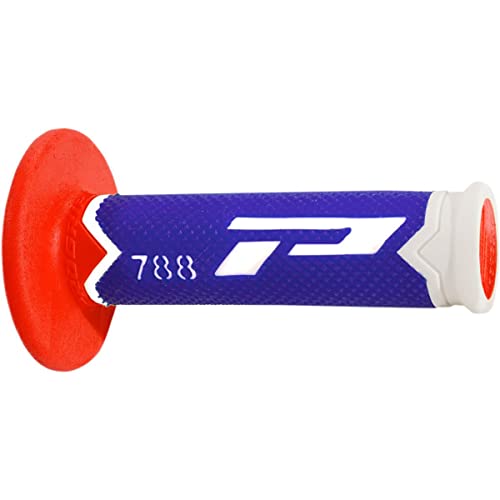 Progrip Manopole Mx 788-227 - Tripla Densità - Bianco/Blu/Rosso