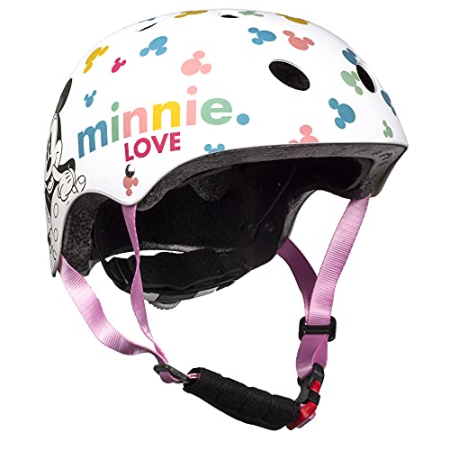 Seven Polska Minnie Mouse, Casco Da Skater Bambina, Bianco, M