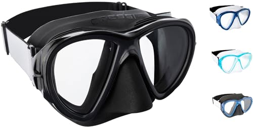 Cressi Fiji Mask, Maschera Immersioni & Snorkeling Unisex Adulto, Nero/Nero, Unica