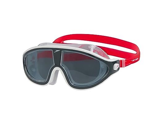 Speedo Unisex Adulto Biofuse Rift Mask Occhialini, Lava Rosso/Oxid Grigio/Smoke, Taglia Unica