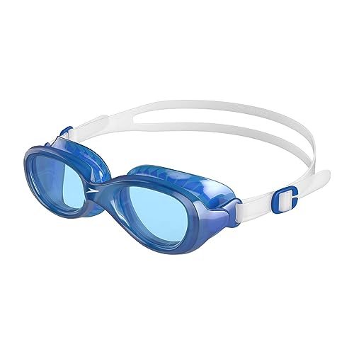 Speedo Unisex Bambini Junior Futura Classic Occhialini, Clear/Neon Blu, Taglia Unica