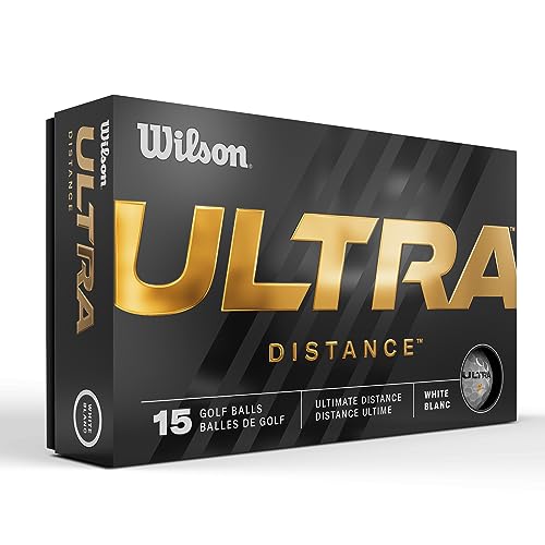 Wilson Palline Da Golf 23' Ultra Distance - 15 Pezzi, Bianco