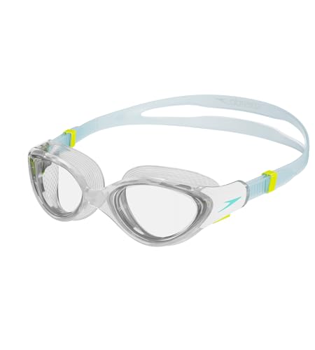 Speedo Biofuse 2.0 - Occhialini Da Nuoto Da Donna, Taglia Unica, Colore: Trasparente/Blu