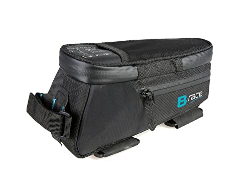 B-Race Ivb167, Borsa Al Telaio Bikepacking Top Tube 1.5L Unisex-Adult, Nero, 24.5 X 8 X 11