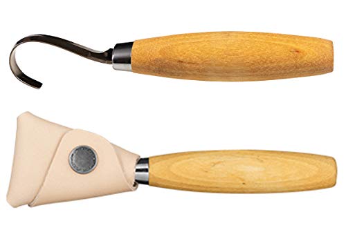 Morakniv Hook Knife 164 Right | 13385 | Spelucchino In Acciaio Inox, Coltello Da Intaglio Con Manico In Legno Di Betulla, Coltello Affilato Per Bricol