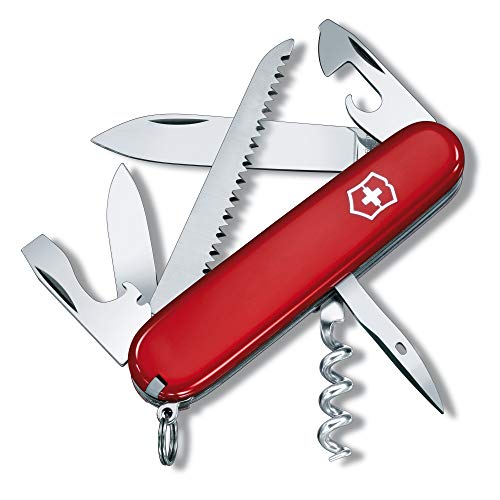 Victorinox, Coltellino Svizzero Camper Con 13 Funzioni, Seghetto Per Legno, Cavatappi, Rosso