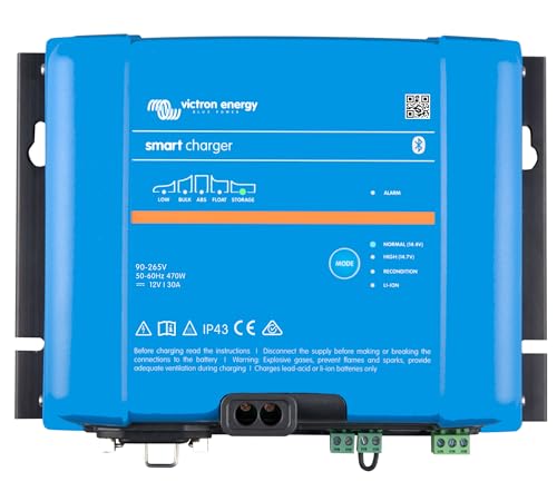 Victron Energy Bv (Holanda) Phoenix Smart Ip43 Charger 12/50 (3) -No Incluido Cable Alimentación, Nt-1076 Other, Multicolor, 12V-50A (3)