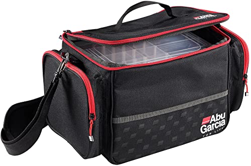 Abu Garcia Borsa A Tracolla Unisex-Adulti, Nero, Grigio, Rosso