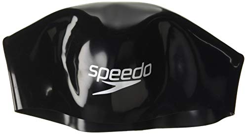 Speedo Unisex Adulto Fastskin Swimming Cap Cuffia Da Nuoto, Nero/Bianco, L