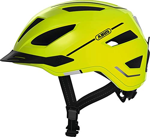 Abus Pedelec 2.0 Casco Da Città - Casco Per Bici Elettrica Con Fanale Posteriore Per Il Traffico Cittadino - Per Uomini E Donne - Giallo, Taglia L