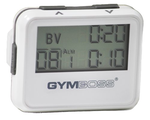 Gymboss Timer A Intervalli Programmabili E Cronometro – Colore Bianco/Grigio Lucido