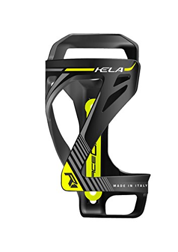 Raceone, Porta Borracce Per Bicicletta Unisex Adulto, Nero/Giallo Fluo, Unica