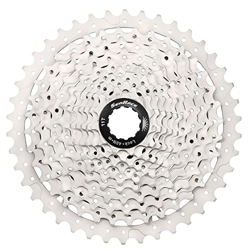 Sunrace Ms, Ruota Libera 10V Unisex Adulto, Argento/Nero, 11-40D