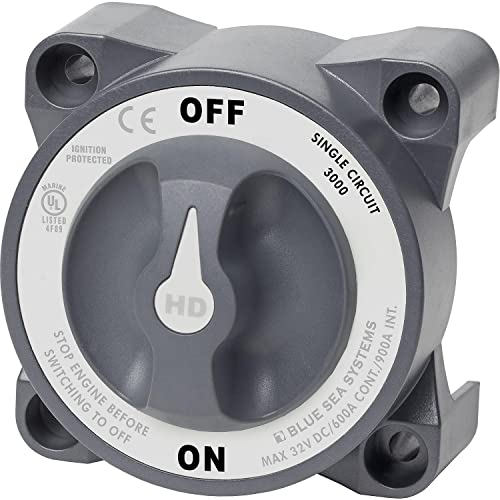Blue Sea Systems Hd-Series Heavy Duty Battery Switch, Amps - Max = 900A | Positions = 2 | Afd = No | Loc