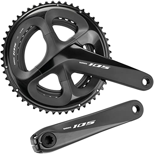 Shimano 105 Fc-R7000, Guarnitura Unisex Adulto, Nero, 175 Mm