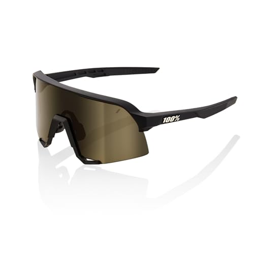 100% S3 Sport Performance Ciclismo Occhiali Da Sole - Soft Tact Nero - Soft Gold Mirror Lens