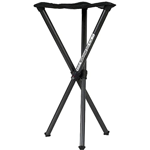 Walkstool - Modello Basic - Nero - Sgabello Pieghevole 3 Piedi Regolabili In Alluminio - Altezza Seduta 60 Cm - Sgabello Pieghevole - Carico Massimo 1
