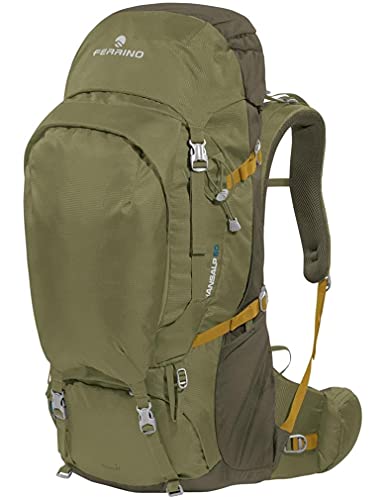 Ferrino Transalp 60 Litri 75006 Mvv Colore Verde Zaino Ideale Per Trekking Escursionismo Hiking Cammino Di Santiago Scout Capacità 60 Litri Tessuto Su