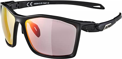 Alpina Unisex - Adulti, Twist Five Qvm+ Occhiali Sportivi, Black Matt, One Size