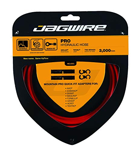 Jagwire 18009403 Set Tubi Freno Hyflow In Teflon E Kevlar, 3000 Mm, Rosso