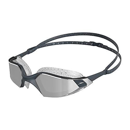 Speedo Unisex Adulto Aquapulse Pro Mirror Occhialini, Oxid Grigio/Argento/Chrome, Taglia Unica
